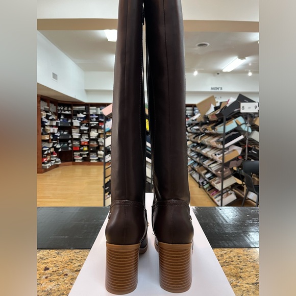 Giani Bernini Women's Odettee Leather Almond Toe Knee High Boots Brown - Picture 2 of 4